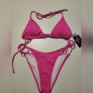 Triangle Bikini Hot Pink NWT